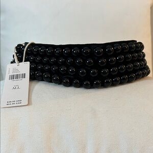 Black satin and beaded neck choker by Anthropology and Maeve